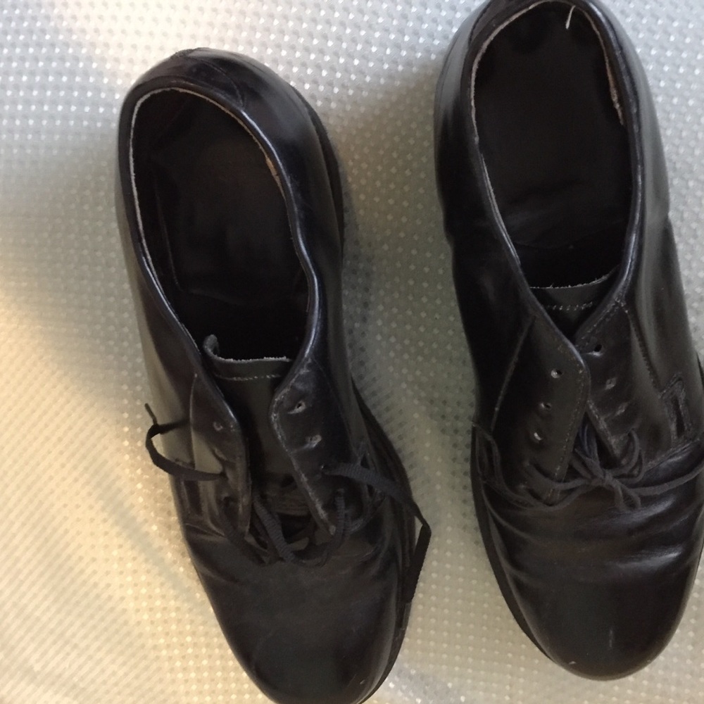 Men’s black patent leather shoes